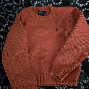 Polo by Ralph Lauren Men's Vibrant Orange Crewneck Sweater
